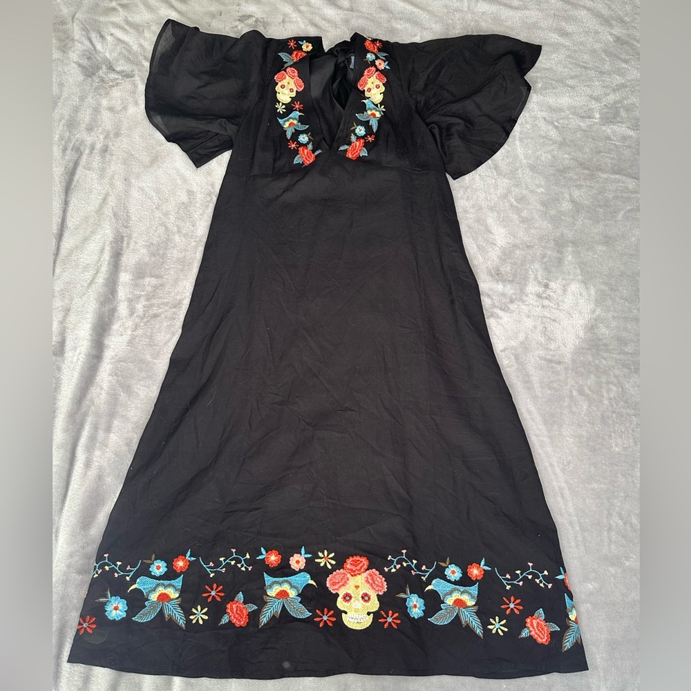 🌟BRAND NEW🌟 ModCloth Dia de Los Muertos Dress - Black